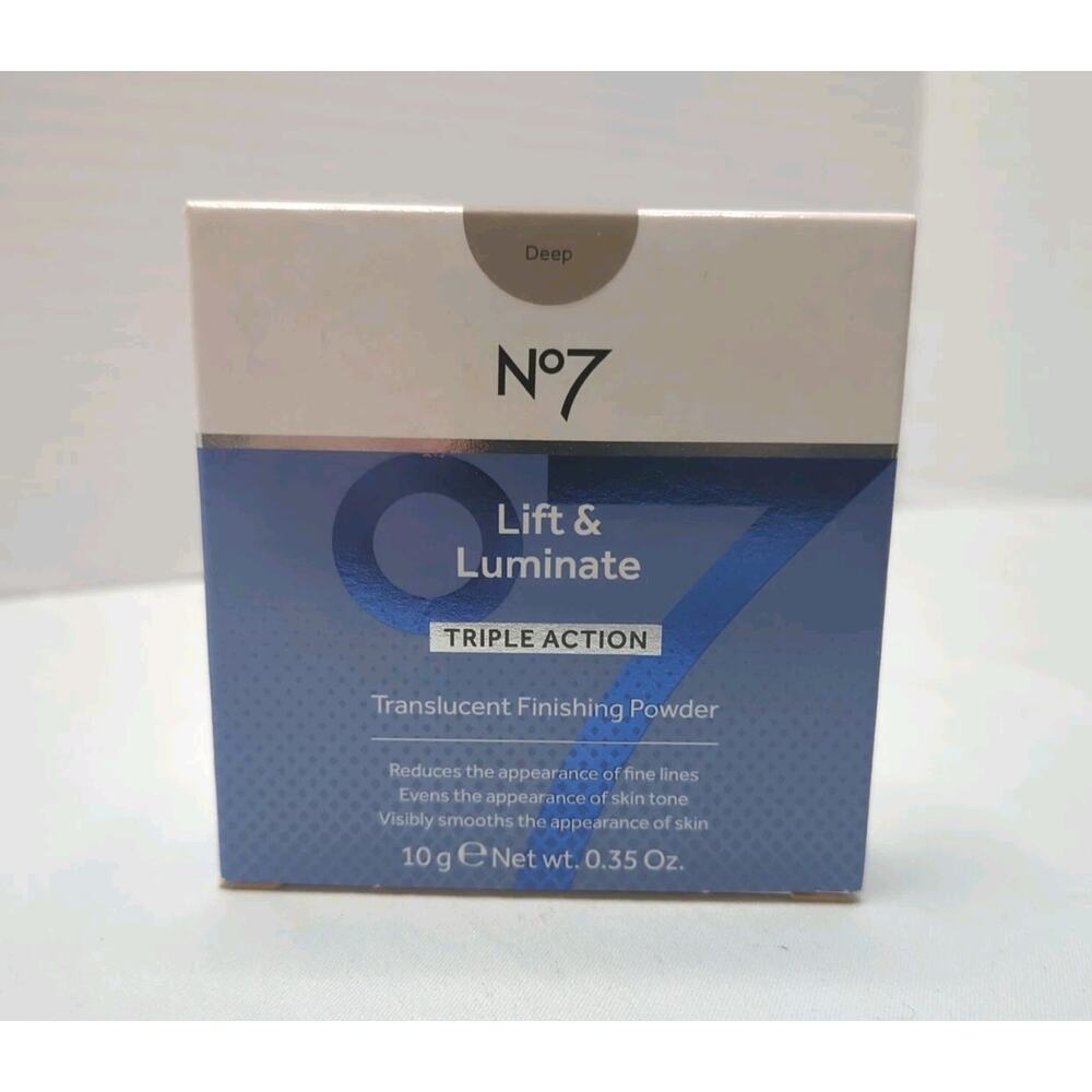 No7 Lift & Luminate Triple Action Translucent Finishing Powder .35 Oz DEEP New